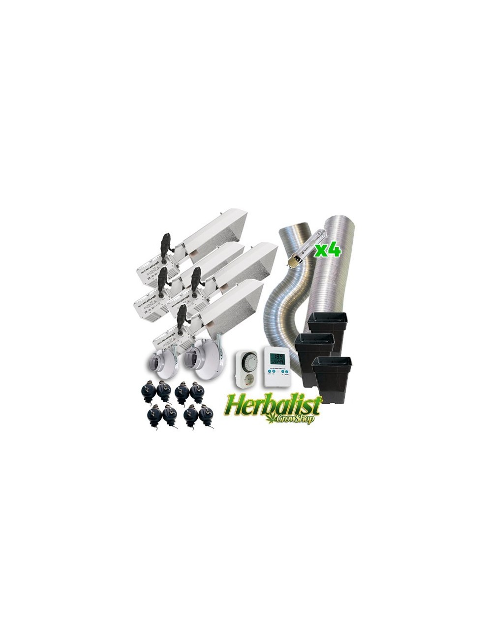 Kit de Cultivo sin armario LEC 315W x4 Kit de Cultivo sin armario LEC 315W x4