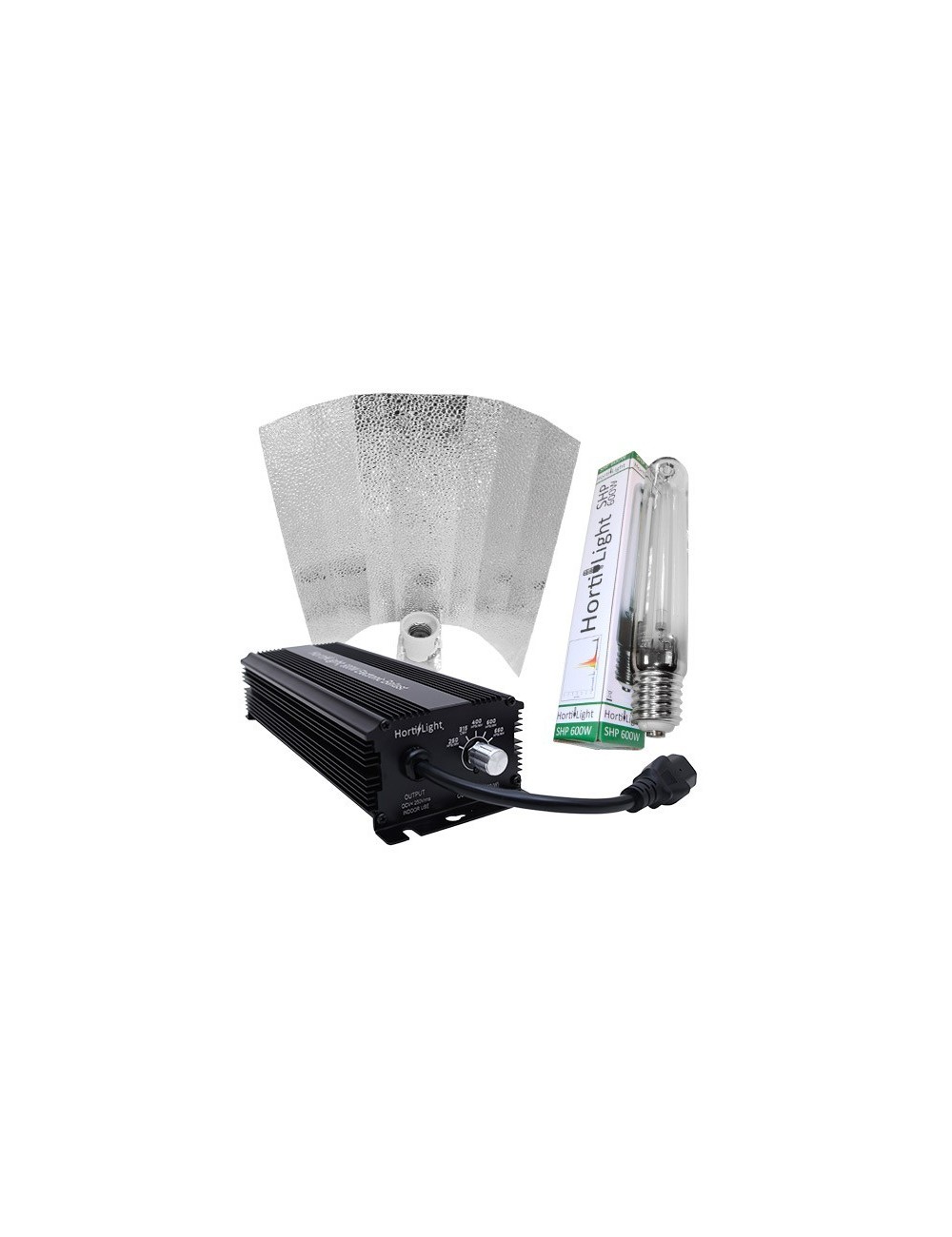 Kit de iluminación electrónico Hortilight 600W Reflector Estuco