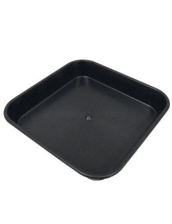 Plato Cuadrado Negro raso
