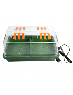 Invernadero Propagador Eléctrico para Esquejes y Semillas (38x24x20cm)