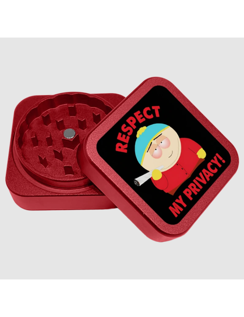 Grinder cuadrado de aluminio 2 partes 53mm respect rojo