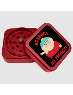 Grinder cuadrado de aluminio 2 partes 53mm respect rojo