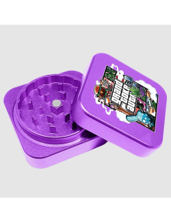 Grinder cuadrado de aluminio 2 partes 53mm gta morado